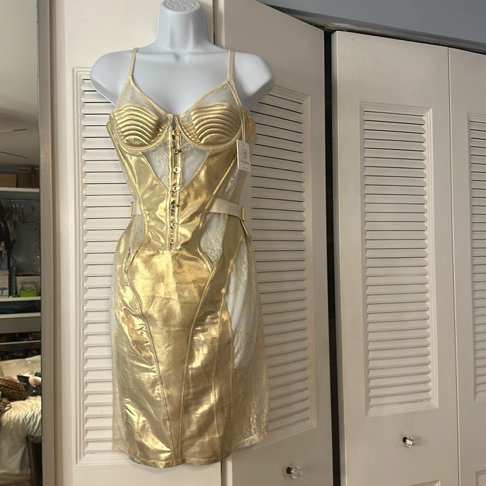 NWT Honey Birdette MARILYN IVORY DRESS Size 36C